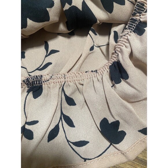 SIENNA SKY Top Womens XS Floral Cropped Blouse Tie Waist V-Neck Shirt NEW - Picture 6 of 9